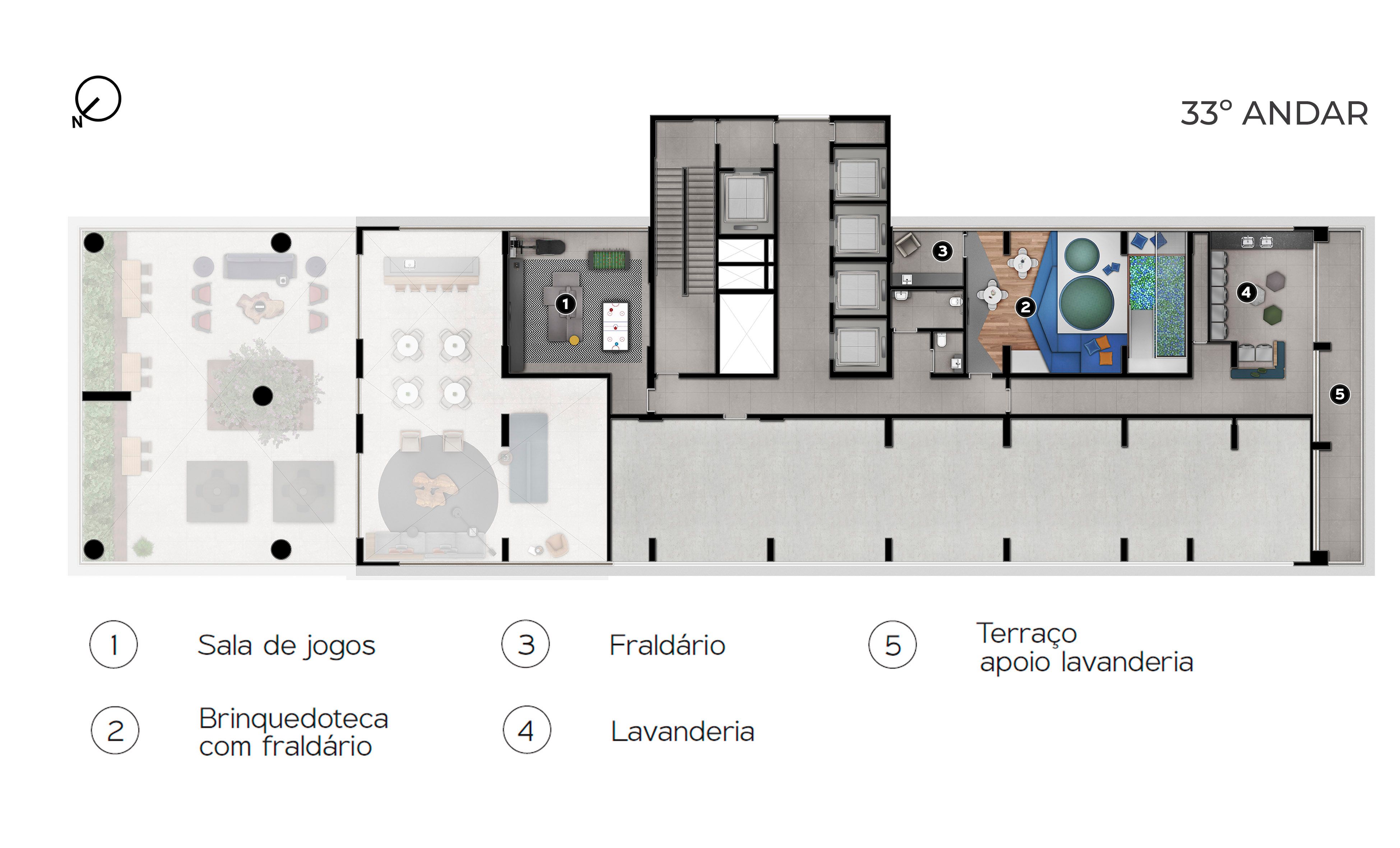 Helbor Open Mind - Implantação 33º andar