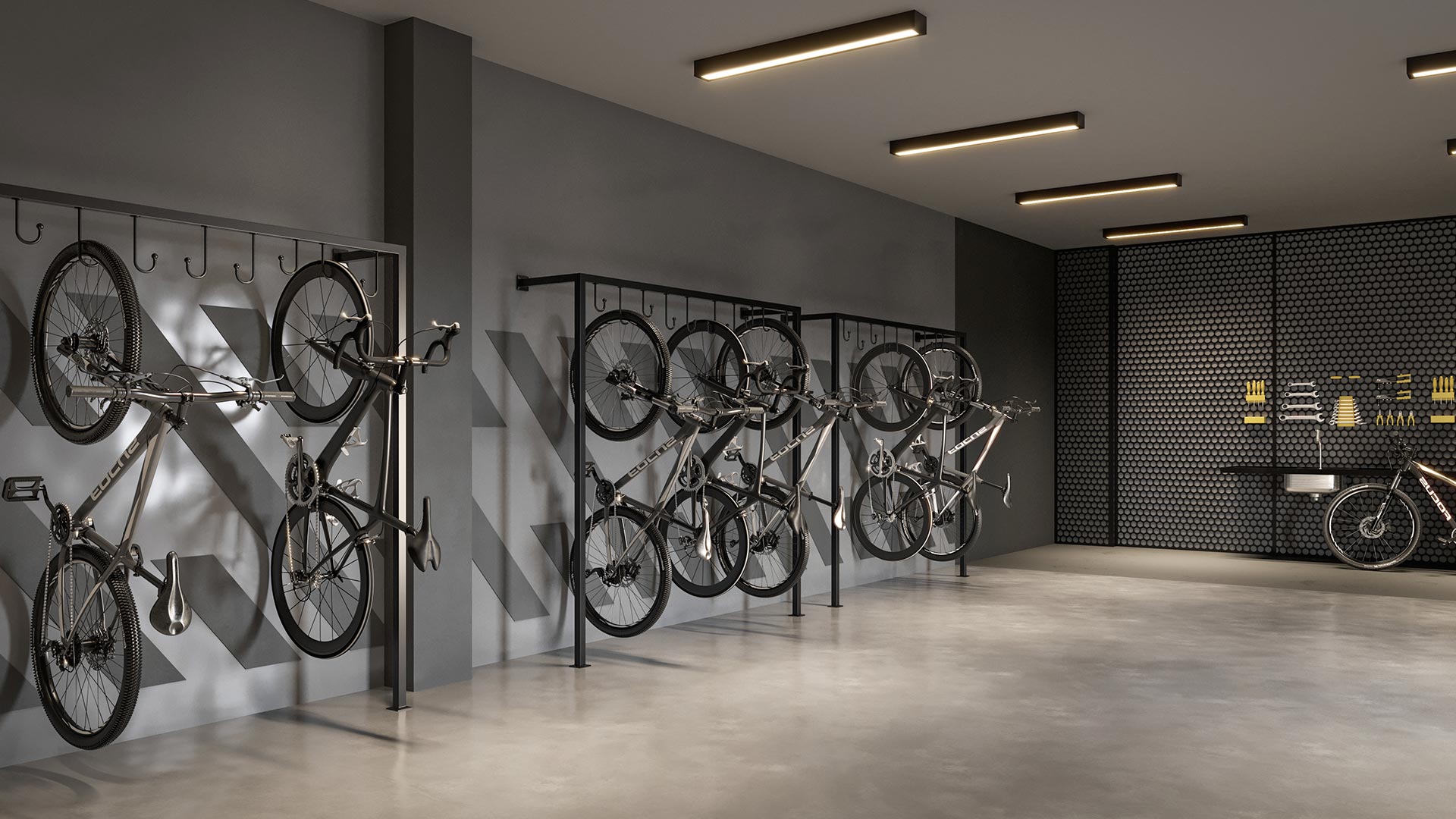 Garden Design. Private Park Residence — Bicicletario