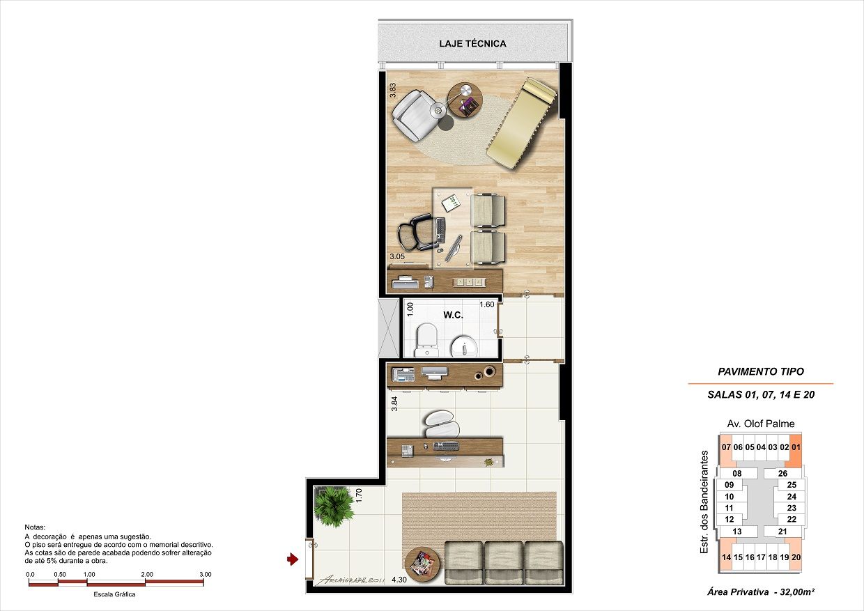 Sala Comercial 32m²