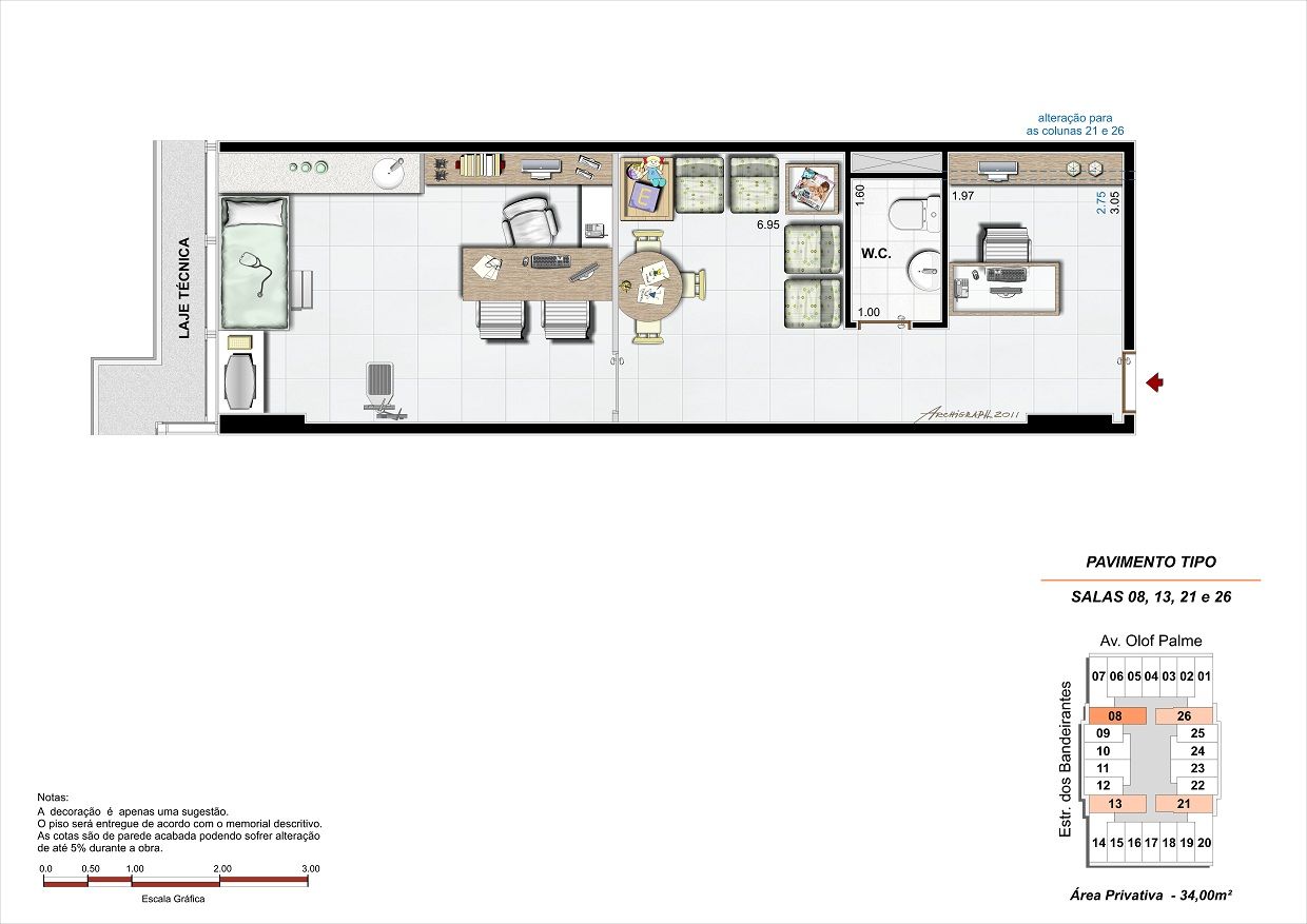 Sala Comercial 34m²