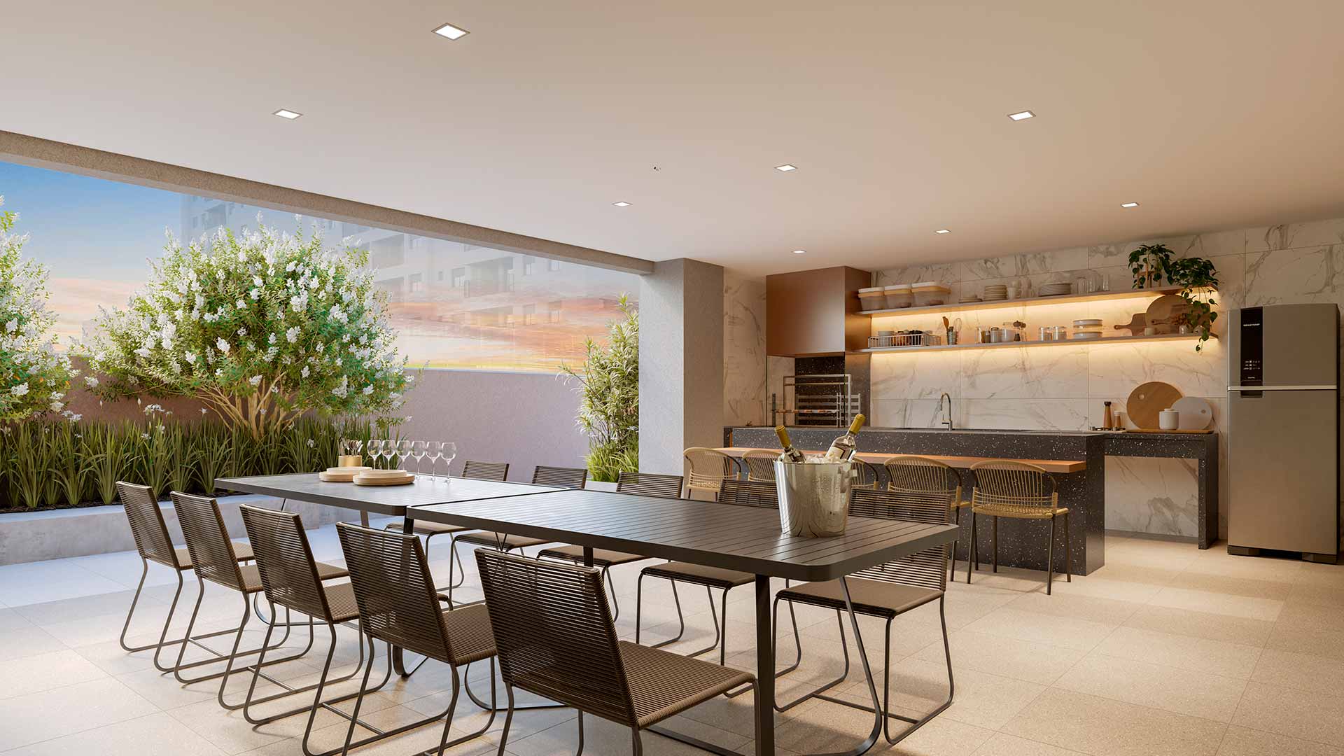 Garden Design. Private Park Residence — Churrasqueira