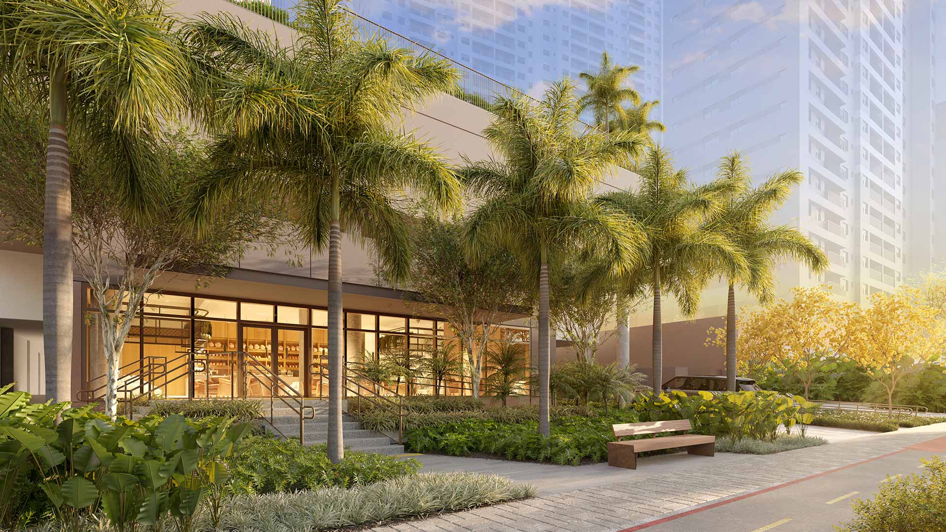 Garden Design. Private Park Residence — Embasamento