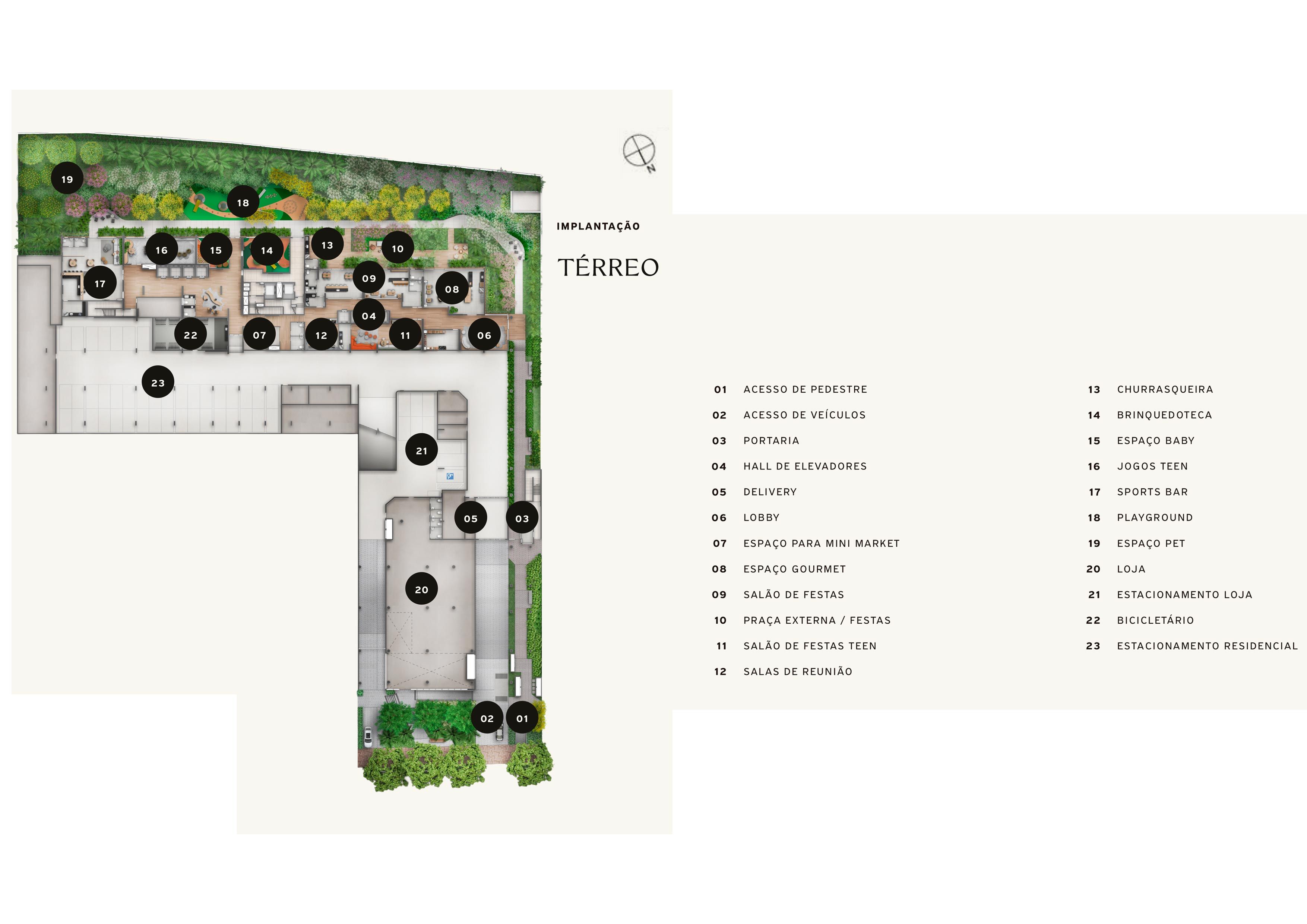 Garden Design. Private Park Residence — Implantação