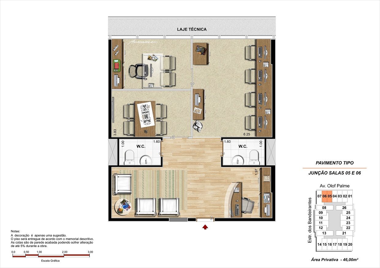 Sala Comercial 46m²