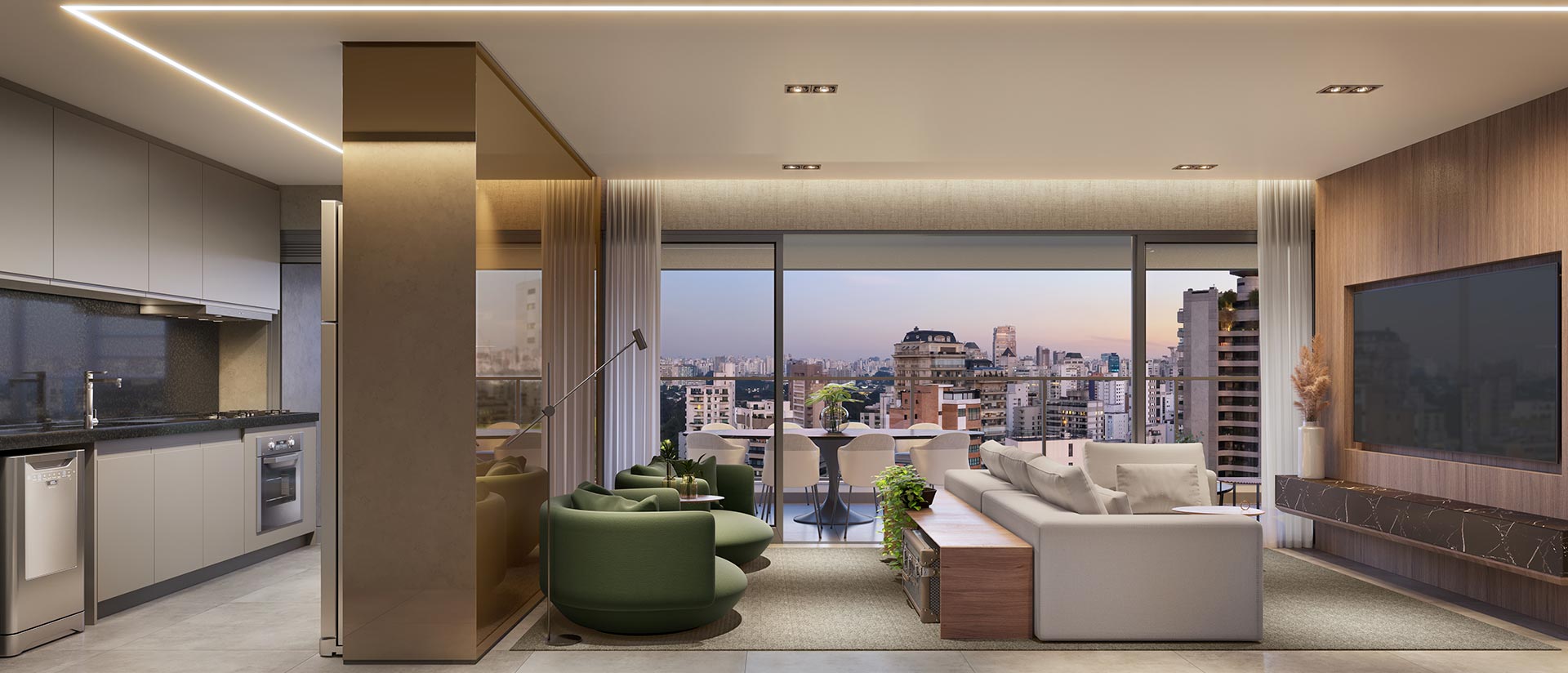 Metropolitan Vila Nova by Helbor — Living de 126m²