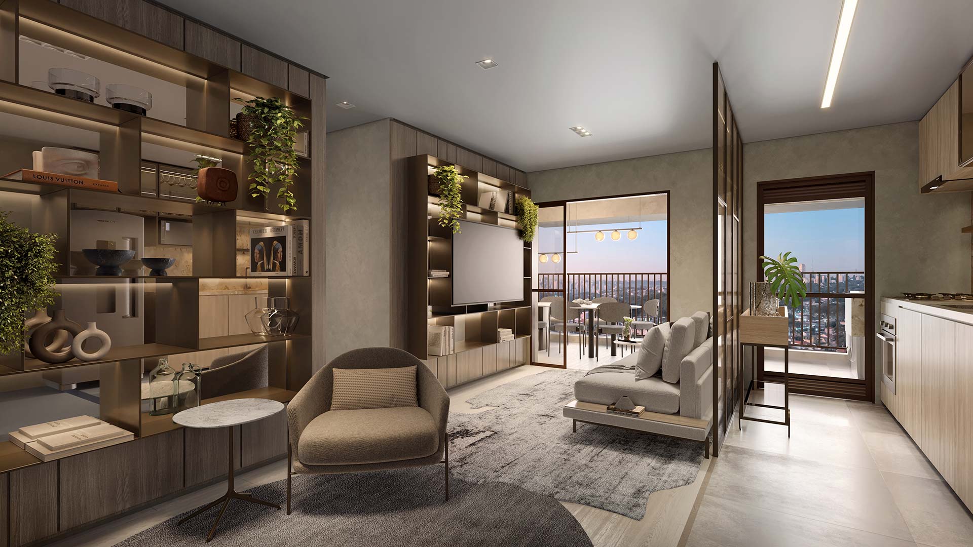 Nova Vivere — Living 75m²-Decorado