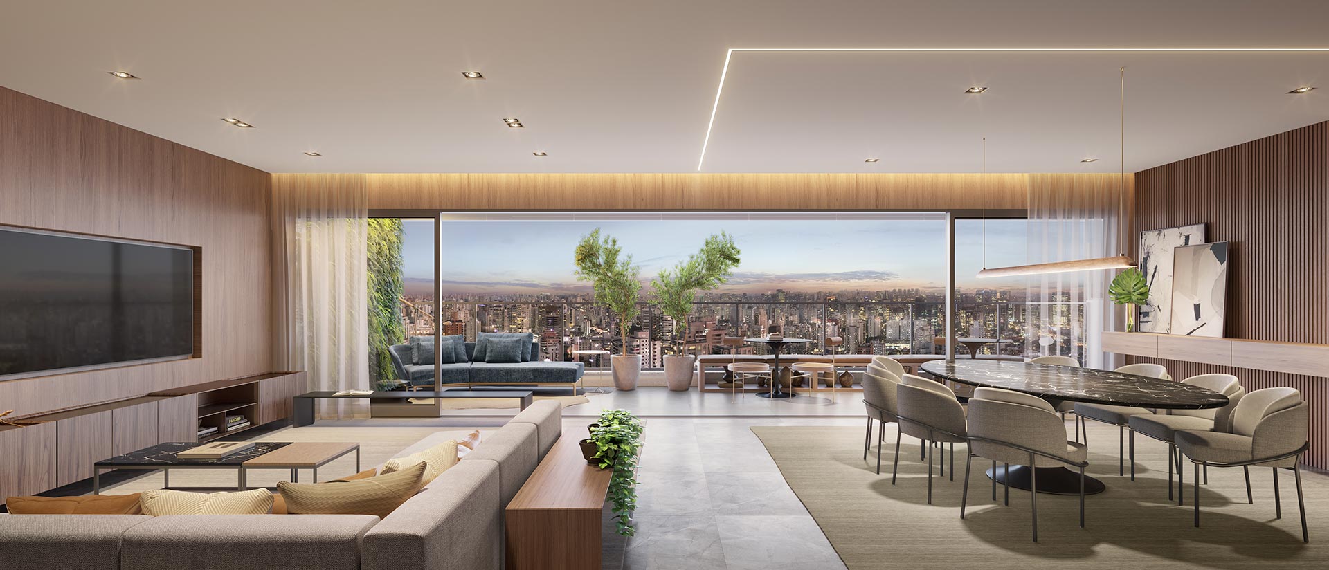 Metropolitan Vila Nova by Helbor — Living Penthouse