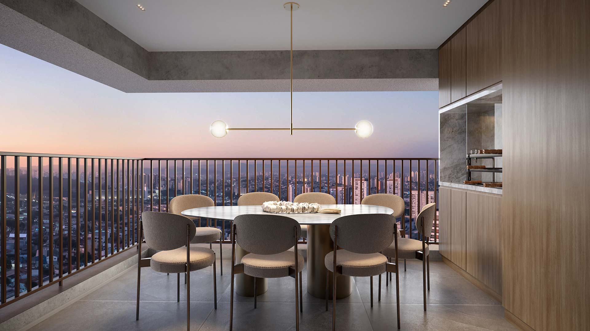 Nova Vivere — Living Terraço Decorado