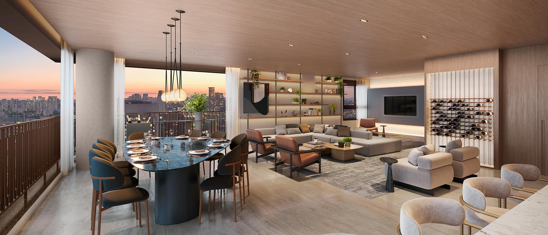 ROYA Perdizes — Living Residencial