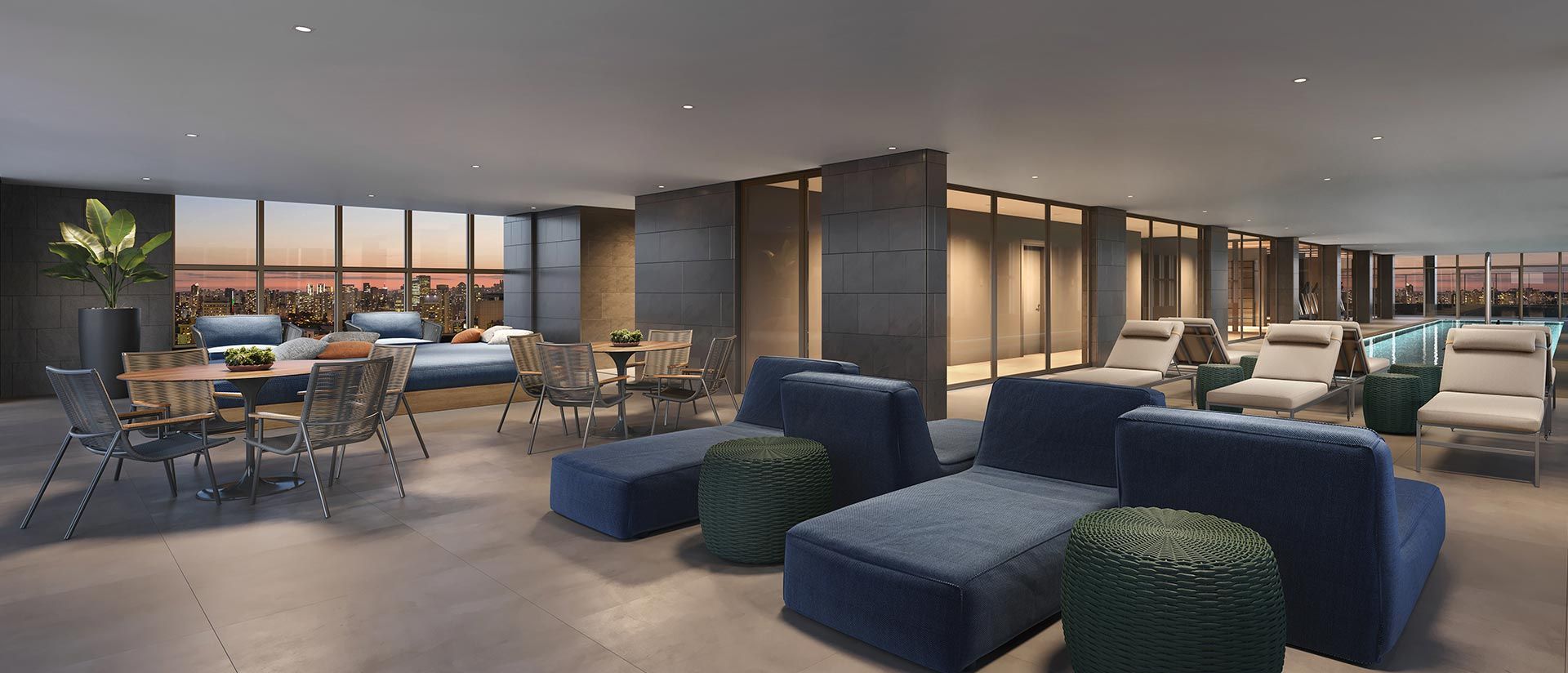 Helbor Open Mind — Lounge Piscina