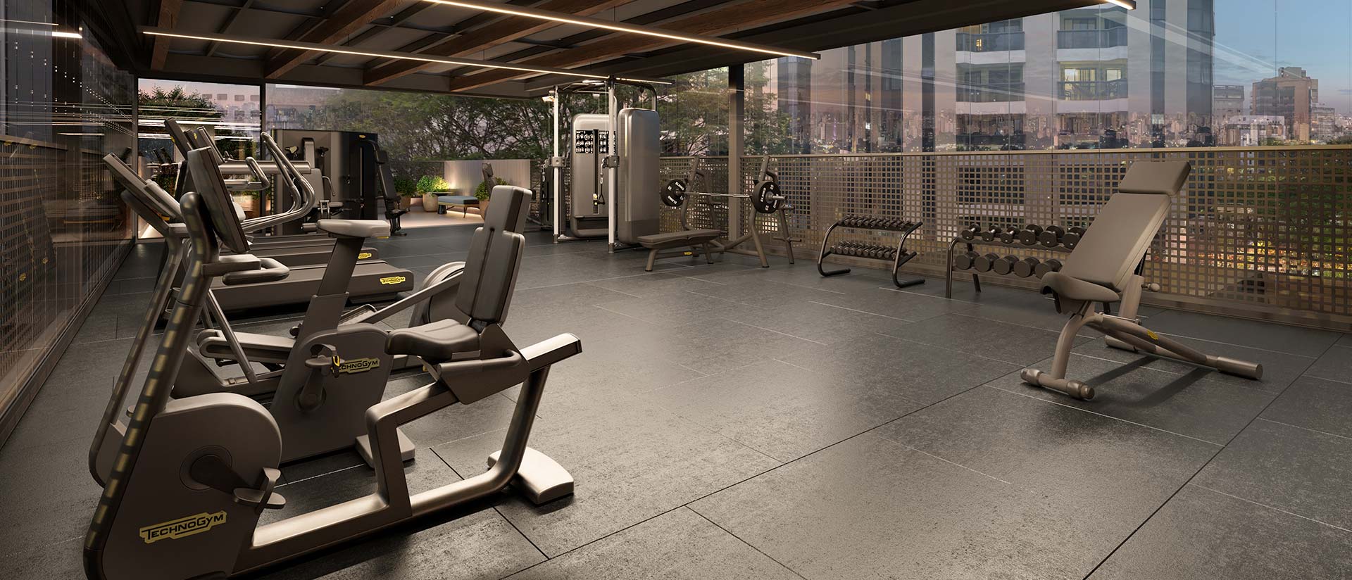 Studios Metropolitan Vila Nova by Helbor — Fitness com equipamentos Technogym