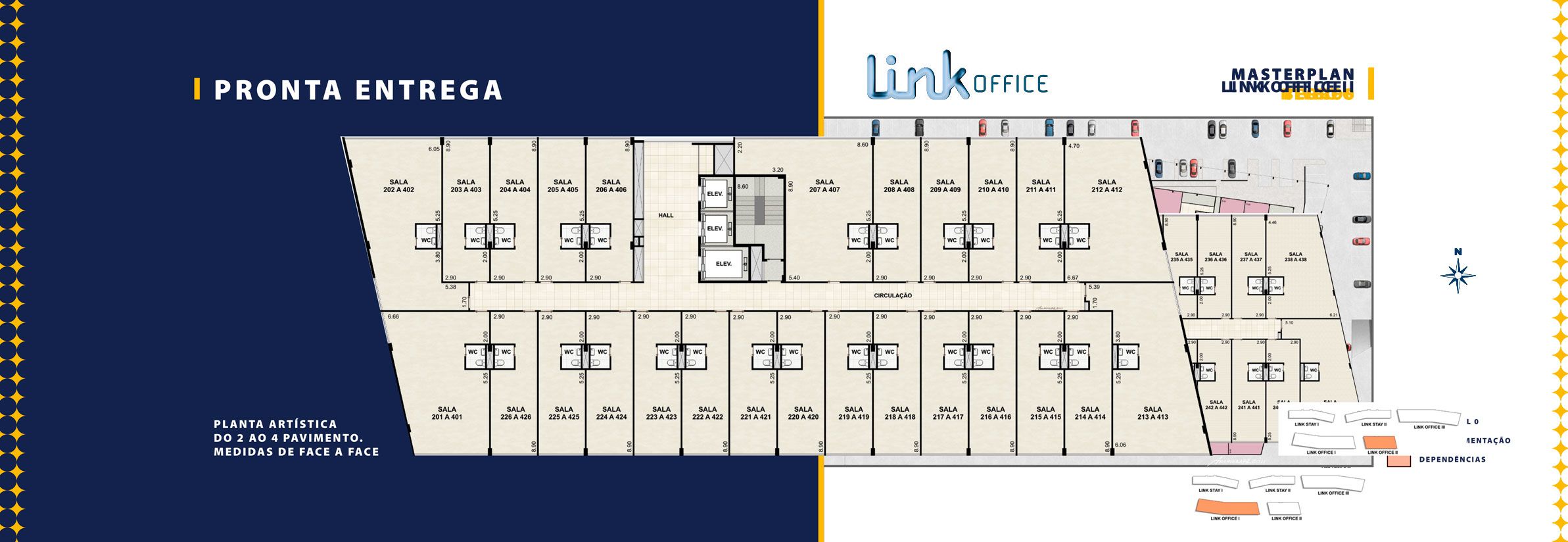 Link Office, Mall & Stay — Implantação