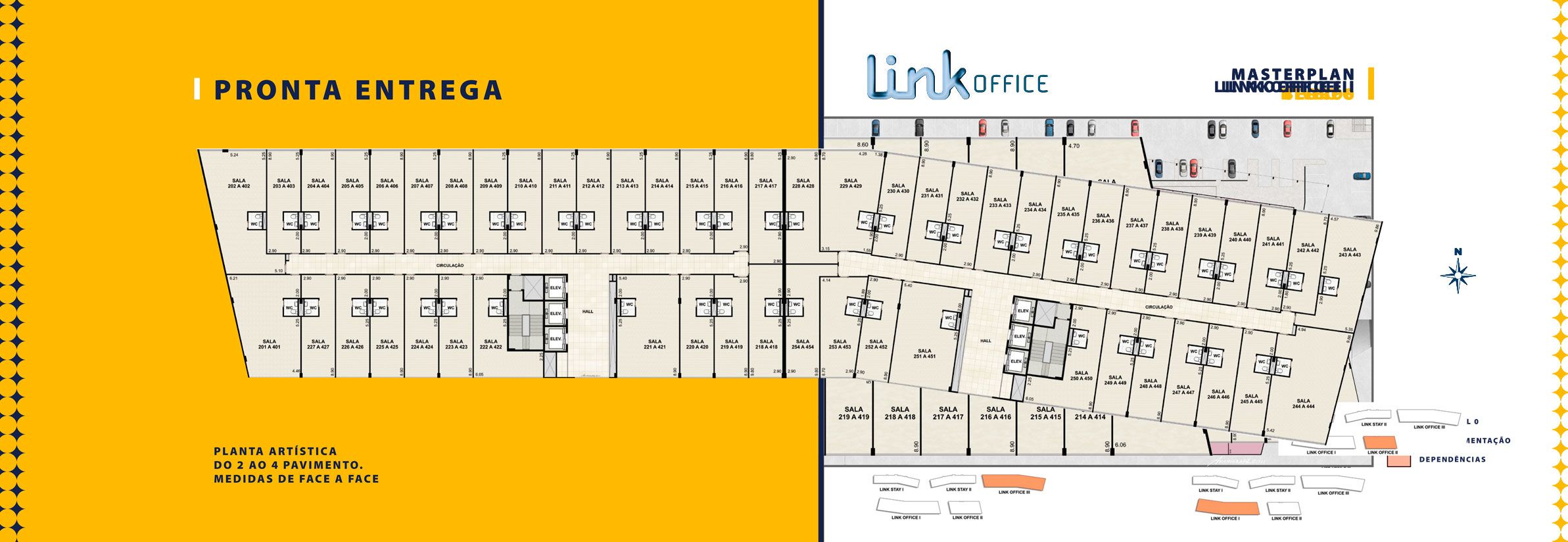 Link Office, Mall & Stay — Implantação