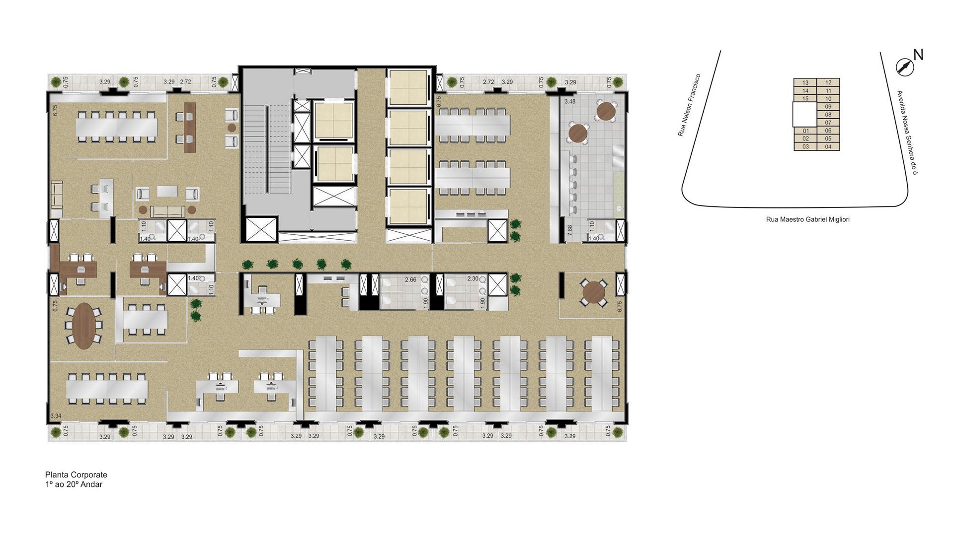 OfficesSPIII Planta Tipo Corporate