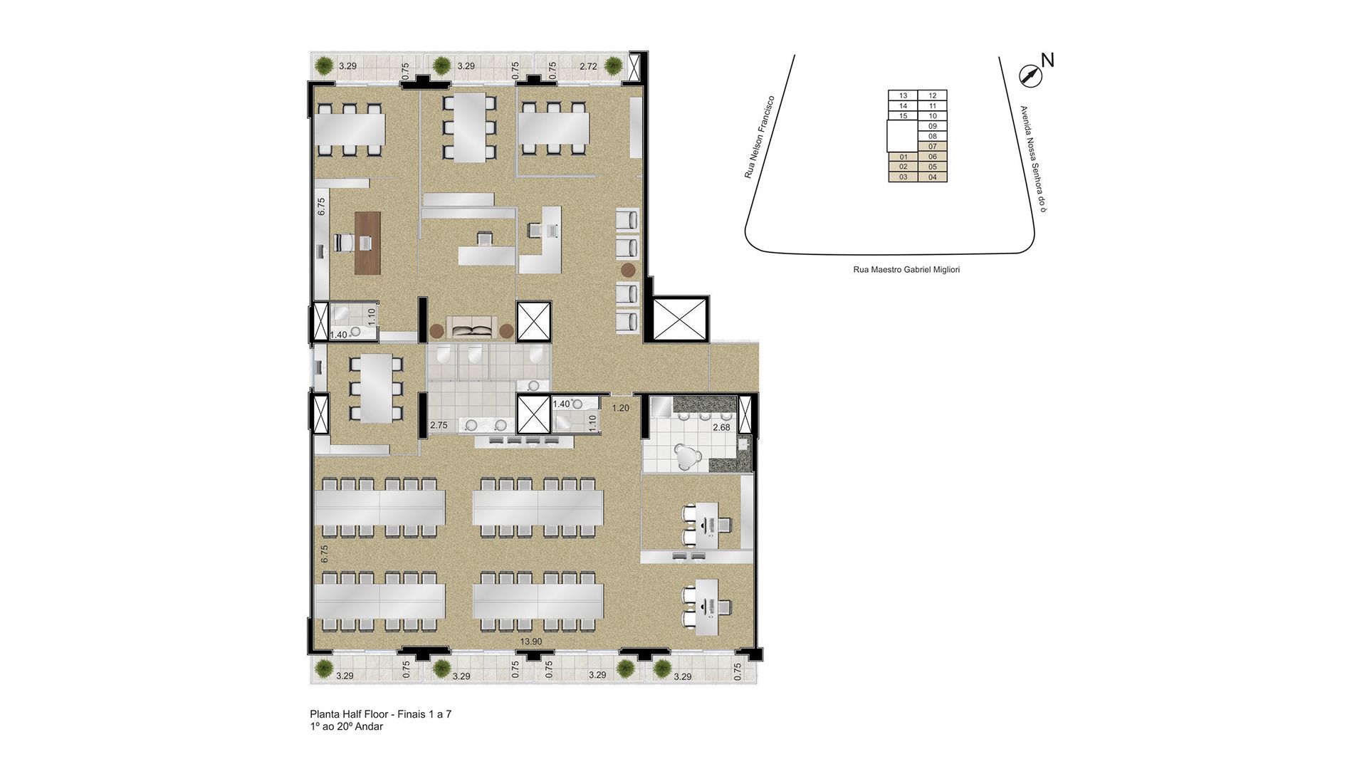 Offices SPIII Planta Tipo Half Floor