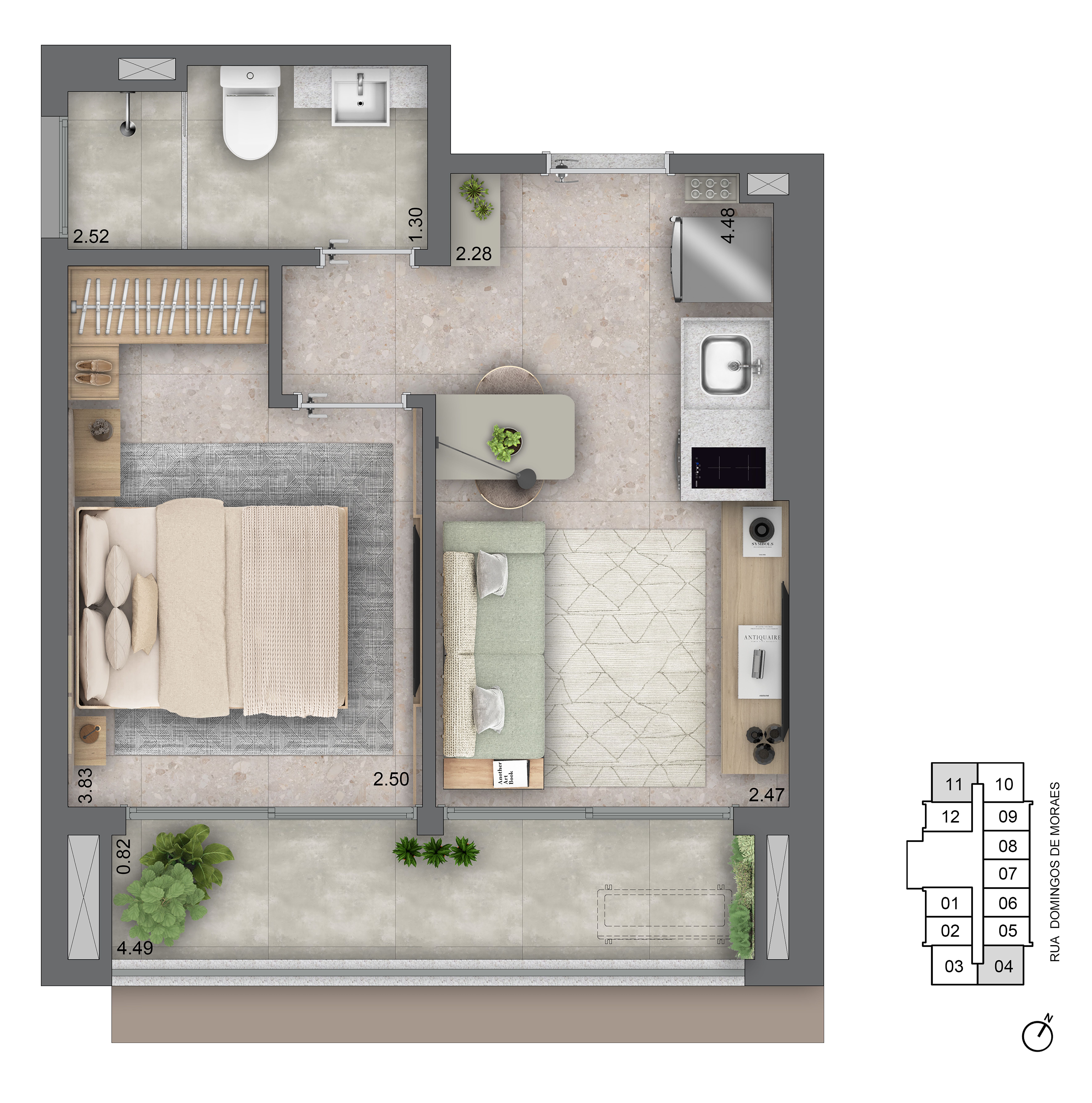 Planta 35m² | 1 Dorm