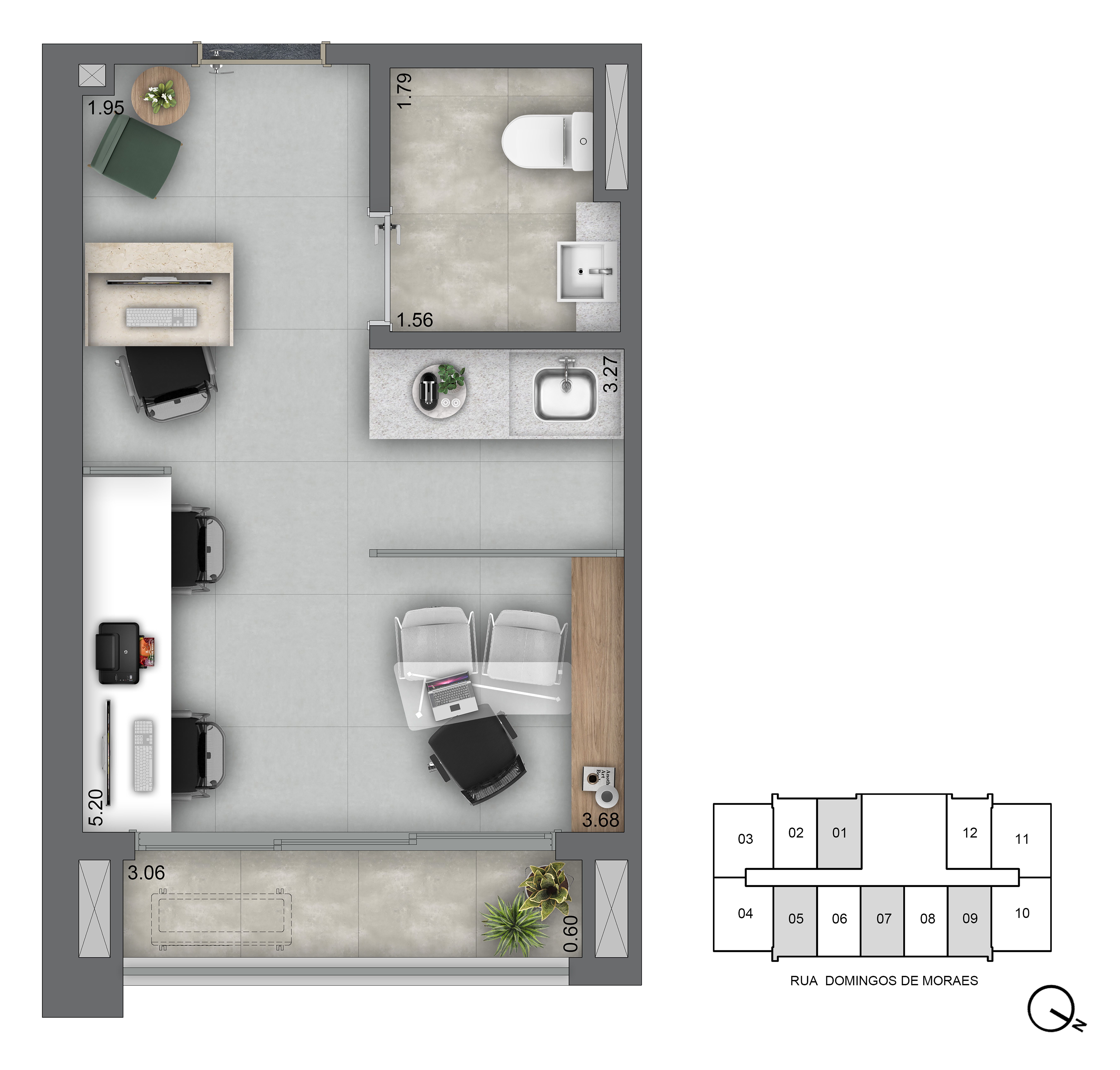 Sala Comercial 25m²