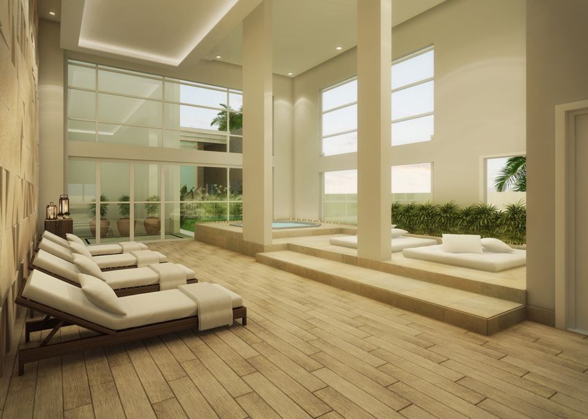 Spa Com Sauna e Sala de Descanso