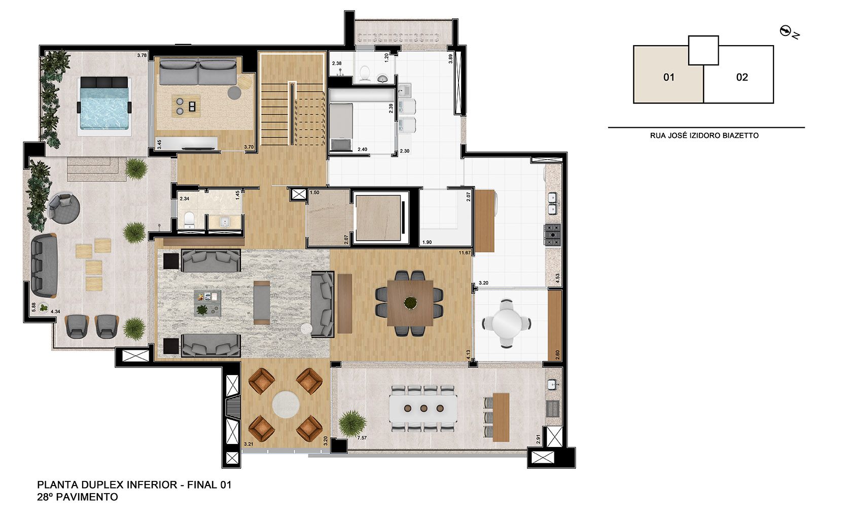 Duplex 473m² | 4 Suítes