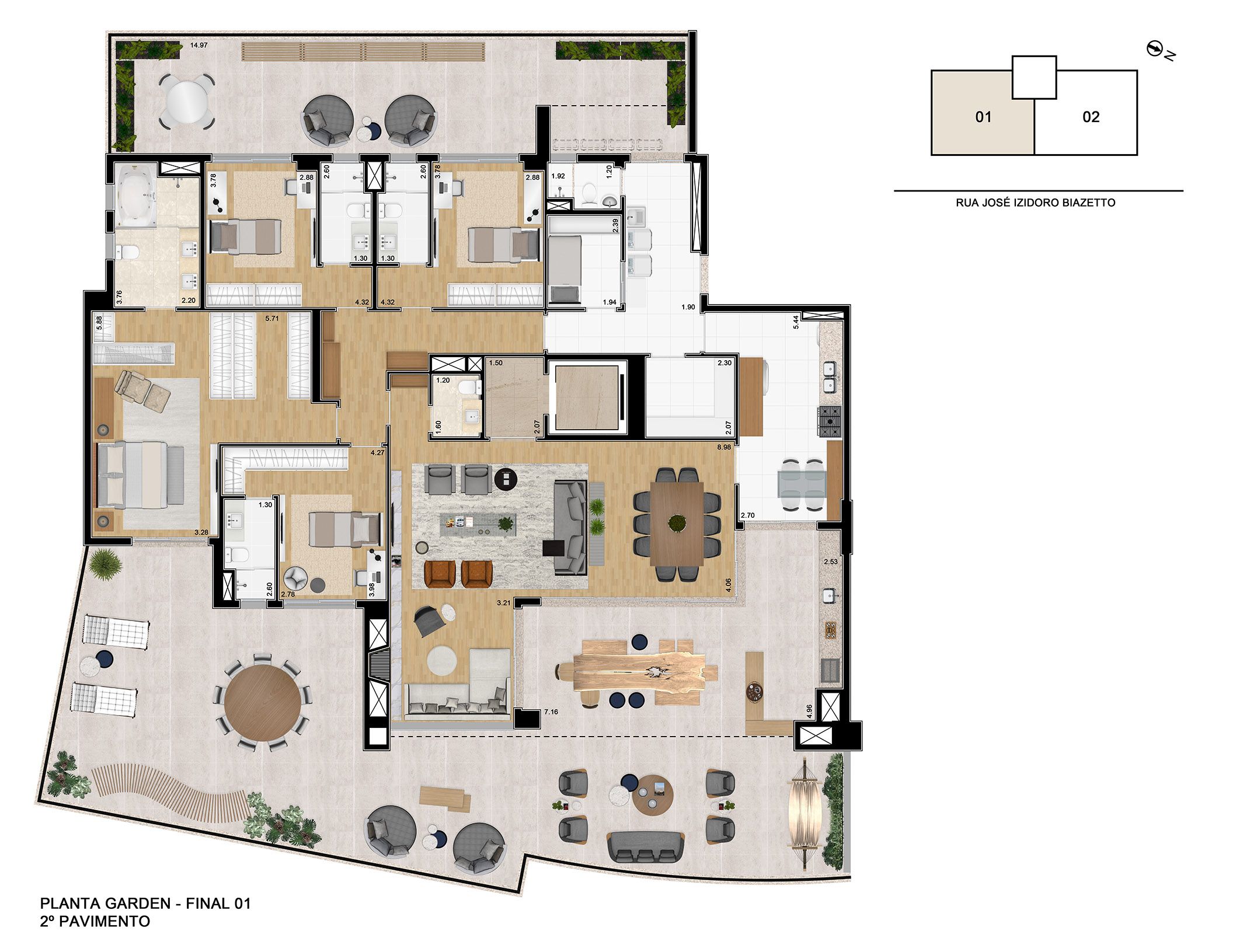 Garden 398m² | 4 Suítes