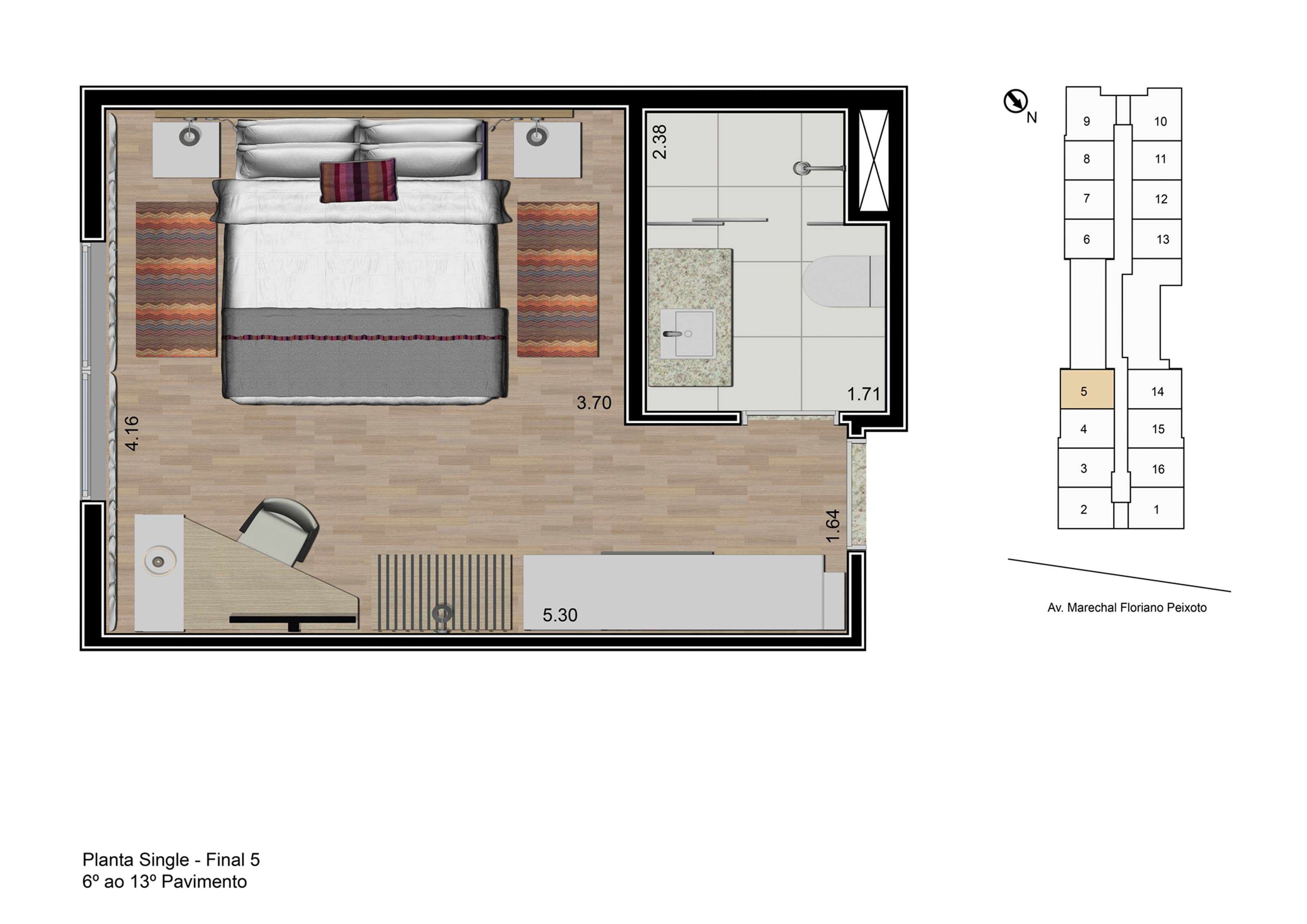 Planta 25m² | 1 Dorm