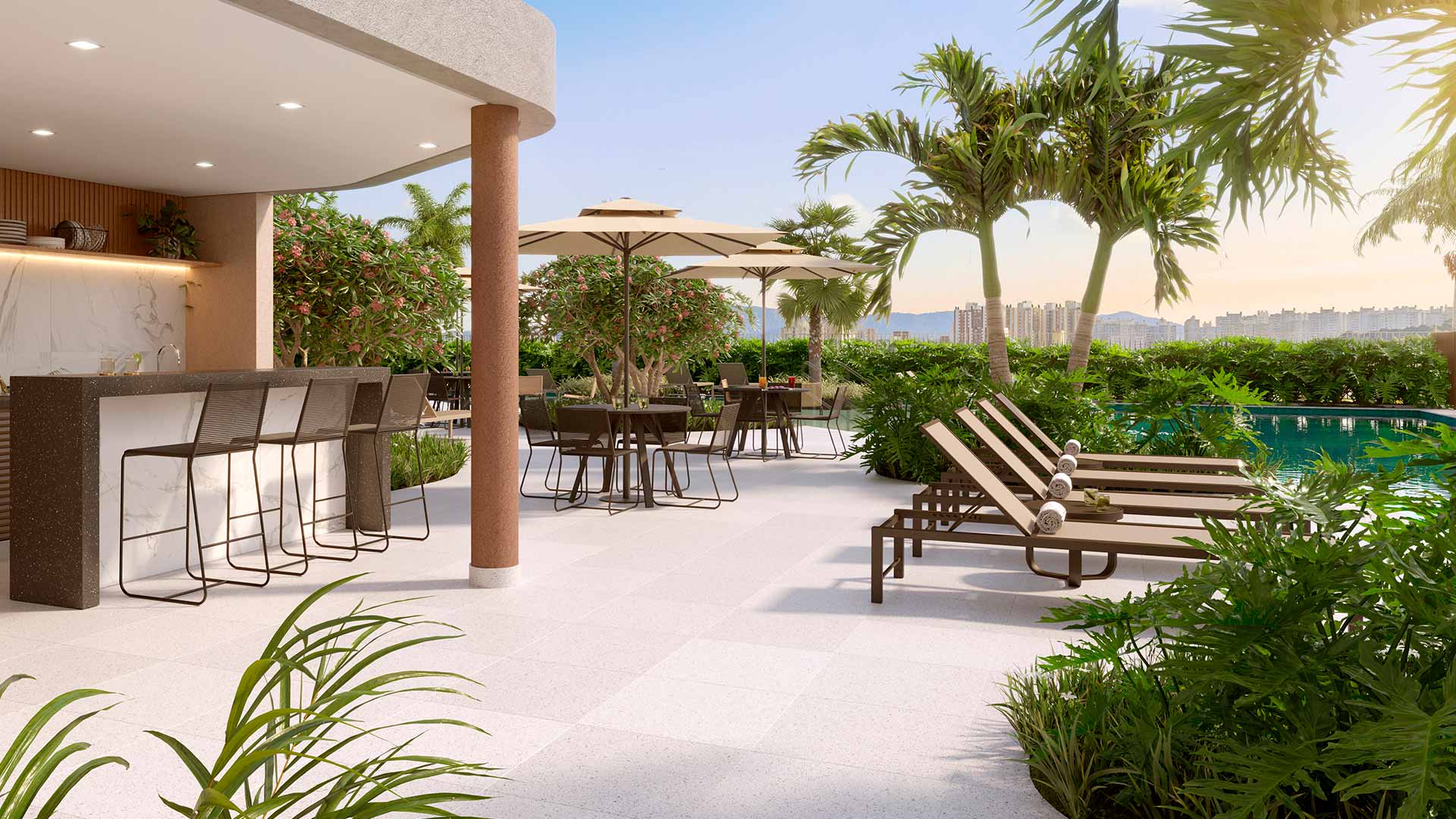 Garden Design. Private Park Residence — Pool Bar