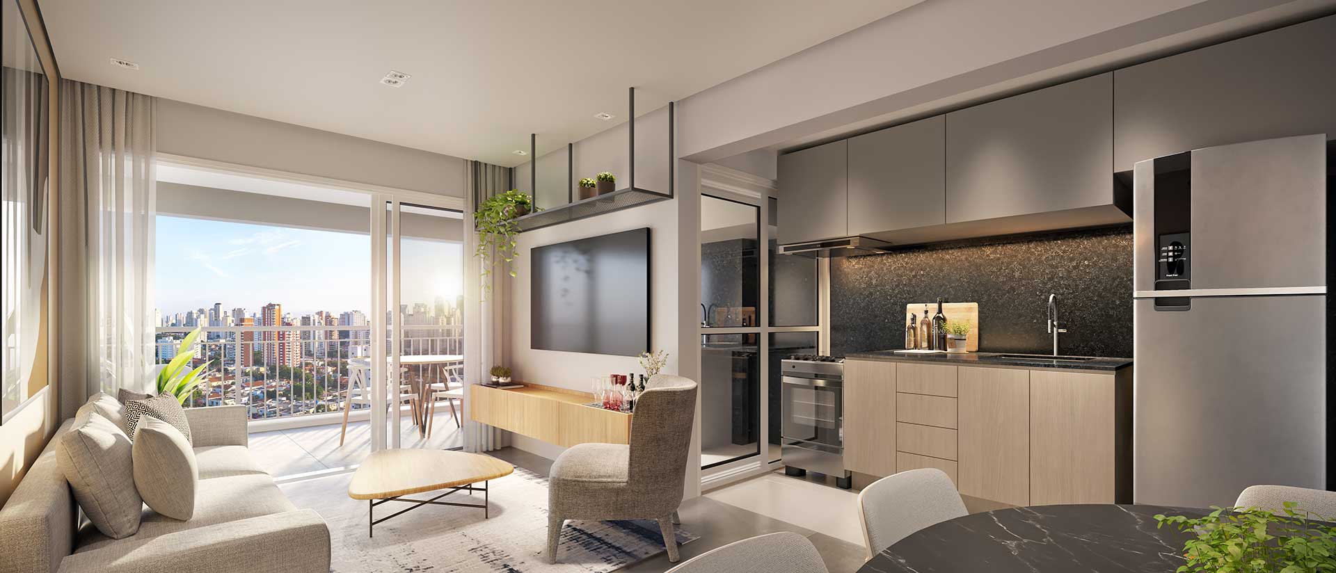 Planta 91m² | 3 Dorms (01 Suíte)