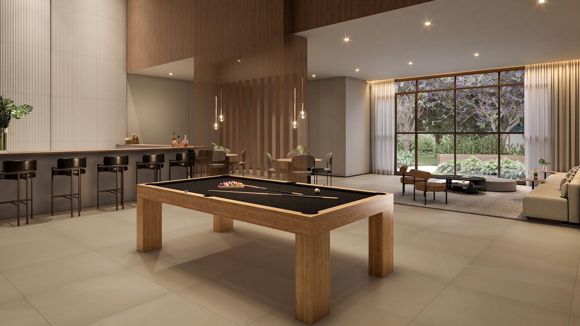 Garden Design. Private Park Residence — Sports Bar