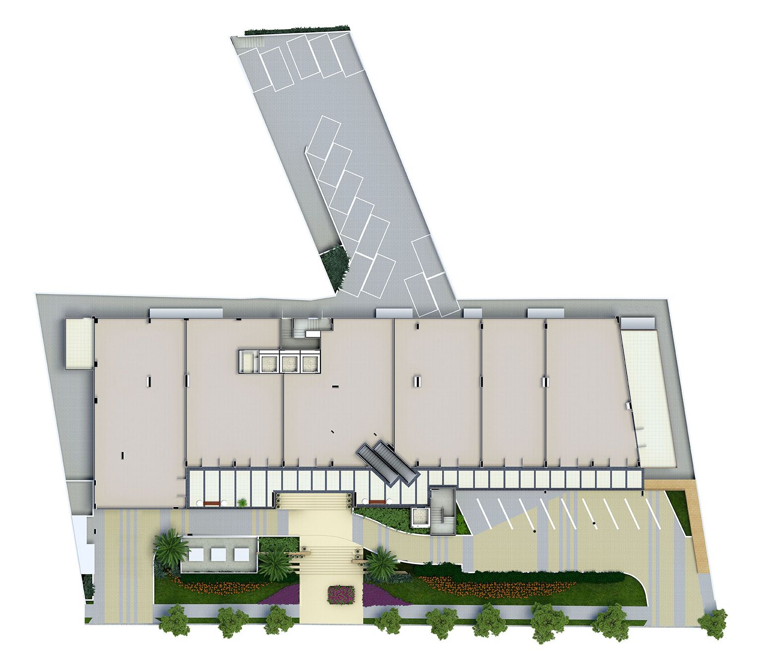 Square Offices e Mall - Implantação