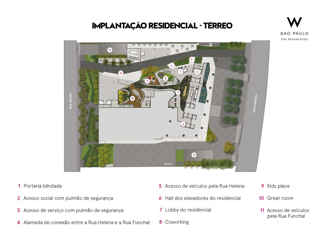 W Residences São Paulo — Implantação